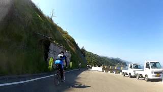 佐渡ロングライド２１０　2016　61km　外海府海岸へ下る