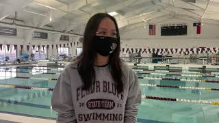 Senior Flour Bluff Swimmer Rachel Huang Departs for State Meet