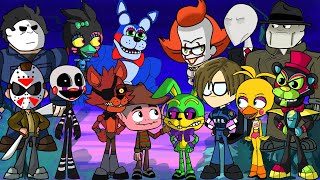 Teen Titans Go! vs. Five Nights at Freddy's and Horror Movie Character Color Swap - SETC