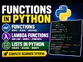 Functions in Python, Lambda Functions, and Lists in Python | Complete Beginner Tutorial 🚀