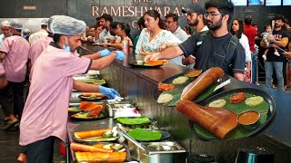 The Rameswaram Cafe Masala Dosa | Benne Dosa | Higenic Breakfast | Indian Street Food #reswaramcafe