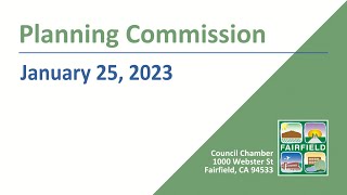 Fairfield Planning Commission - January 25, 2023