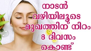 നാടന്‍ വഴിയിലൂടെ മുഖത്തിന് നിറം 8 ദിവസം കൊണ്ട്‌ | Natural Tips To Get Fair Glowing Skin