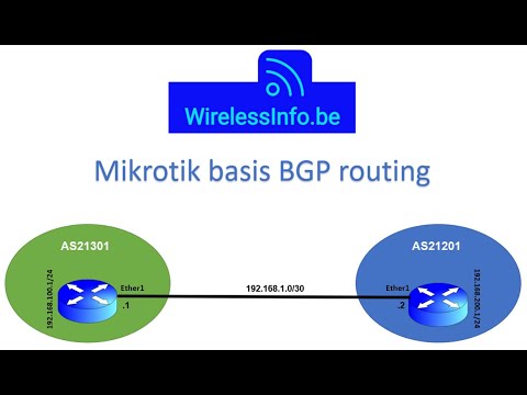 Basis Bgp Routing Configuratie Op De Mikrotik Router - YouTube