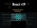 React v19 Stable Now 🔥#react19 #malayalam #shotrs #reactjs