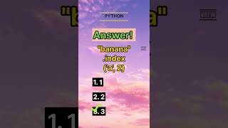 Python index function #quiz #python #pythontutorial #pythonprogramming #pythonforbeginners #python3