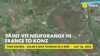 112 Km from Saint Vit Neufgrange in France to Konz at the Mosel river in Germany via the Saar Radweg