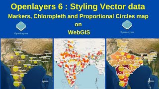 Openlayers 6: Styling Vector data (Markers, Choropleth and Proportional Circles map on WebGIS)