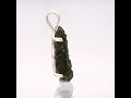 genuine moldavite silver pendant