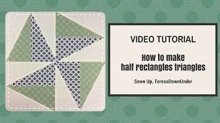 2-minute video tutorial: Half rectangle triangles