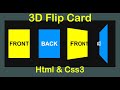 3D Flip Card Effect On Hover || HTML & CSS3