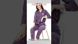 Night Suit | ZEYO women’s cotton ❤️ Heart printed Night suit | shirt \u0026 Pajama  #nightsuit #shorts