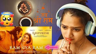 Ram Siya Ram 💥 Adipurush | Prabhas | Sachet-Parampara, Manoj Muntashir S | reaction video 🔥