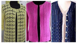 Nuevas ideas perfectas de moda para chaqueta de chaleco de crochet