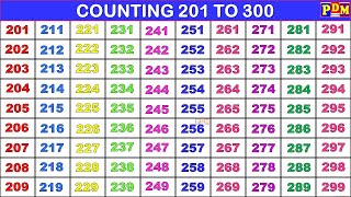 counting 201 to 300 | Math counting 201 to 300 | counting numbers 201 to 300 | Pronounce Numbers