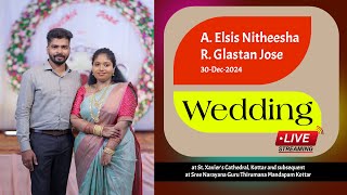 A. Elsis Nitheesha \u0026 R. Glastan Jose | Wedding (30-Dec-2024 )