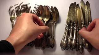 SOLD Antique German Silver 36 Piece Cutlery Set from 1898