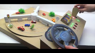 How to make a track car with magnets Desktop Game from Cardboard