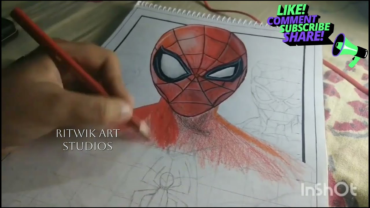Step By Step Spider Man Drawing ёяшн Tutorial Youtube Step By Step Spider Man Drawing ёяшн Tutorial Youtube