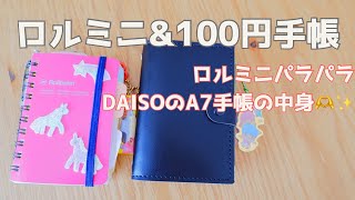 【持ち歩き手帳】100円の手帳カスタムしたのでご紹介！とロルミニパラパラします！DAISO/100均/ロルバーン【声あり】#16