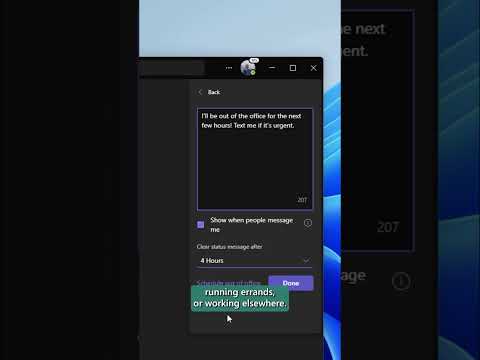Set a Status Message in Microsoft Teams #shorts