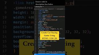 Create Car Racing Using HTML | CSS | JS