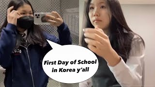 FIRST DAY OF SCHOOL IN KOREA!! (real Korean school life part.1)