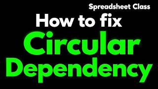 How to fix the "Circular Dependency Detected" error in Google Sheets