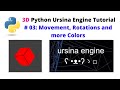 Ursina Engine – 3D Python Game Engine Tutorial: # 03, Movement, Rotations and More Colors