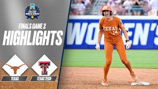 Texas vs. Texas Tech: 2026 Women's College World Series finals game 2 | Extended highlights