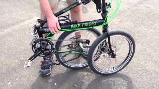 Folding and unfolding Bike Friday to keep on chain