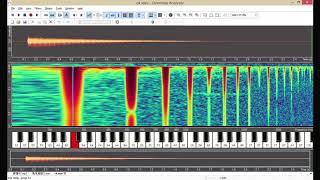 ピアノの音を倍音ごとに再生