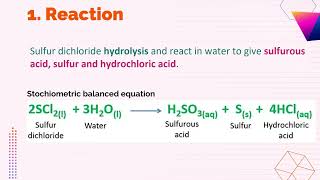 Sulfur dichloride and Water Reaction and Characteristics - SCl2 + H2O