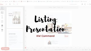 Creating a Listing Presentation in KW Command