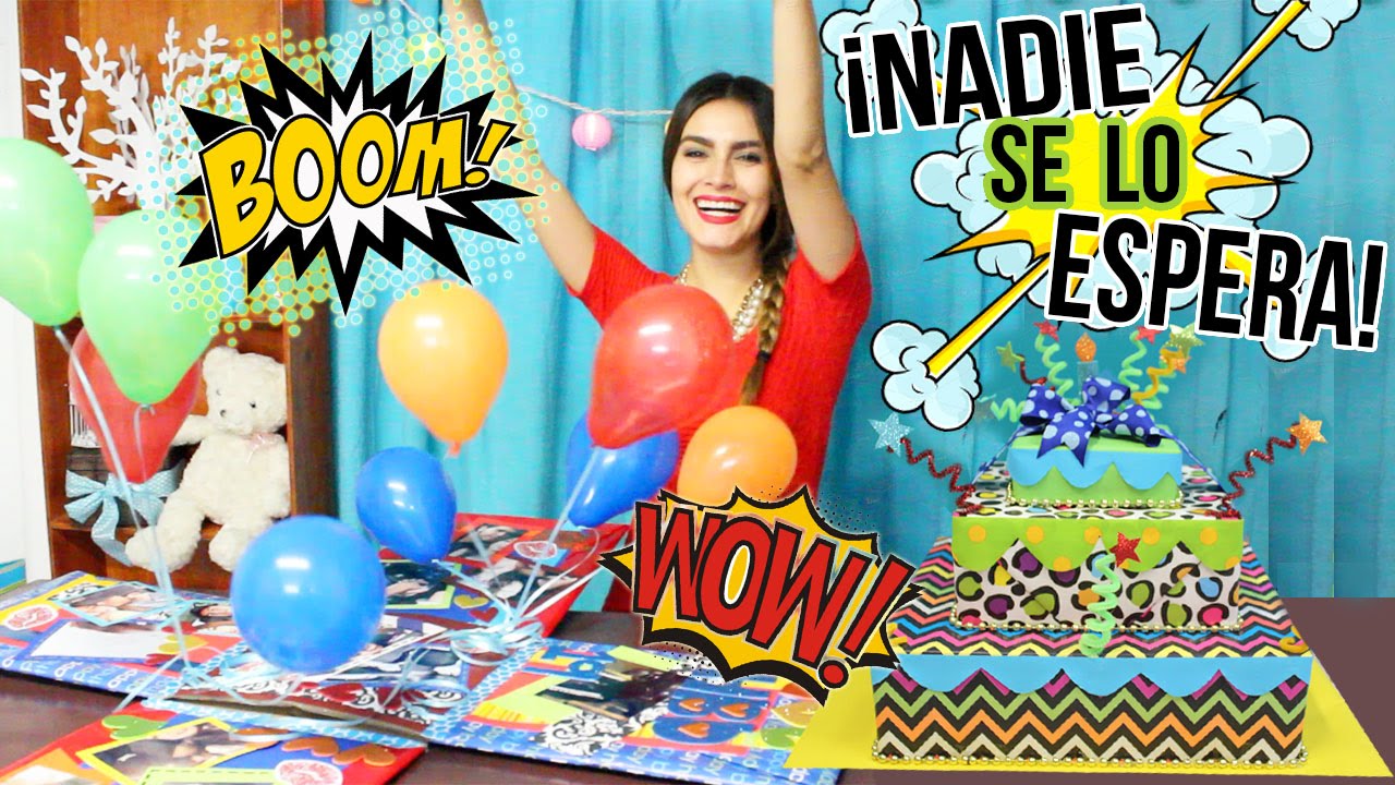 EXPLOSIVA SORPRESA!!! Caja Scrapbook Y Pastel Para Envolver Tus Regalos ...