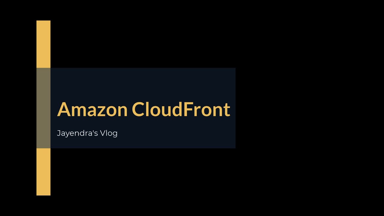 Amazon CloudFront Introduction - YouTube