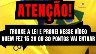 CONCURSO DOS CORREIOS 2024 QUEM FEZ MENOS DE 30 PONTOS VAI ENTRAR NOS CORREIOS #concursocorreios #fy