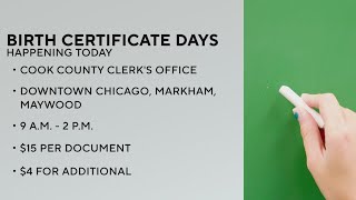 Cook County Clerk's Offices open for back-to-school birth certificates