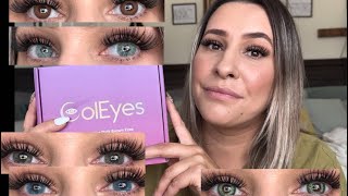 COLEYES COLORED CONTACTS TRY ON HAUL | Perfect for Dark Brown Eyes