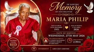 FUNERAL SERVICE OF MARIA PHILLIP
