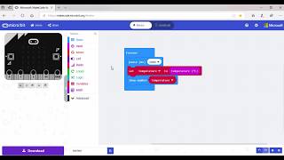 Temperature Program using MakeCode