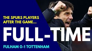 FULL-TIME: Fulham 0-1 Tottenham: The Spurs Players After The Game: Kane Equals Greaves Record