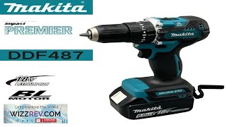 Makita DDF487 ddf487 18V Screwdriver Brushless Electric Drill Impact Drill Of Decoration Review