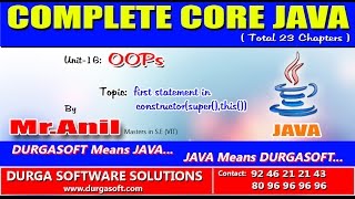 Core Java -OOPs first statement in constructor (super(),this())