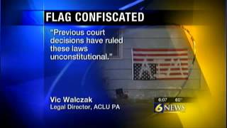 ACLU: Man police say desecrated flag did nothing wrong