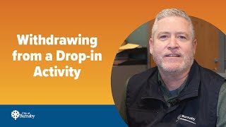 New WebReg – Withdrawing from drop-in activities
