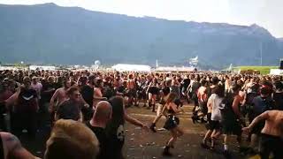 Large circle pit at Greenfield openair festival. 2019.