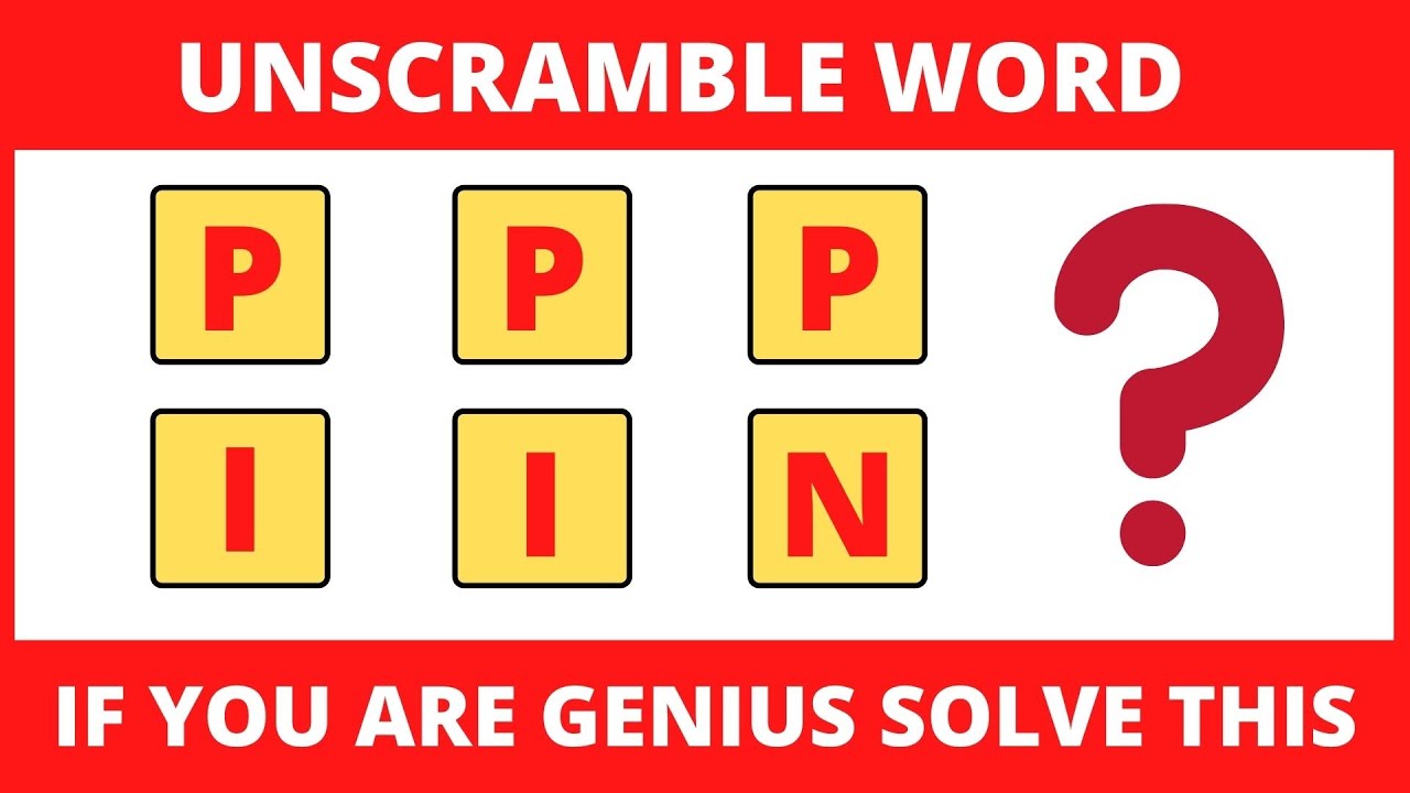 Word Unscramble | 6 Letter Words | Fruits Name | Test Your Brain With ...