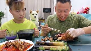 既然你自私吃独食，那就别怪我了#合理饮食，拒绝浪费#eating show#eating challenge#husband and wife eating food