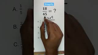 Simplify 18/45